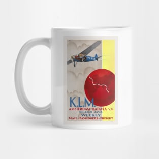 K.L.M. Amsterdam-Batavia Vintage Poster 1930 Mug